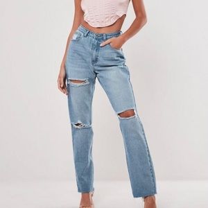 Misguided blue ripped jeans